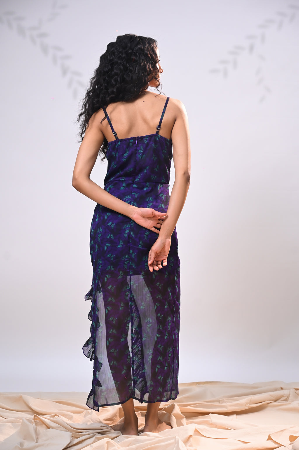 Midnight Butterfly Mesh Dress