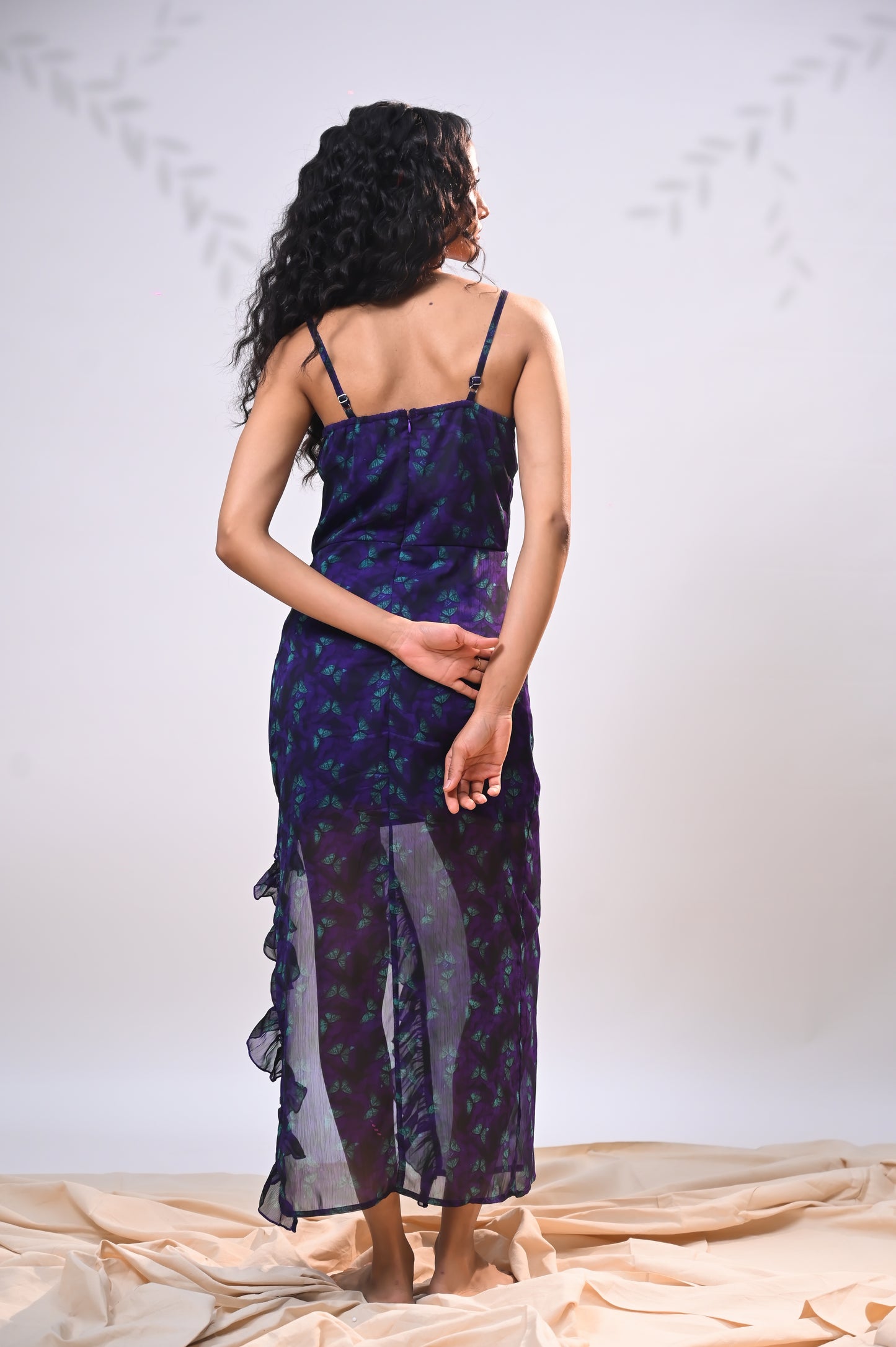Midnight Butterfly Mesh Dress