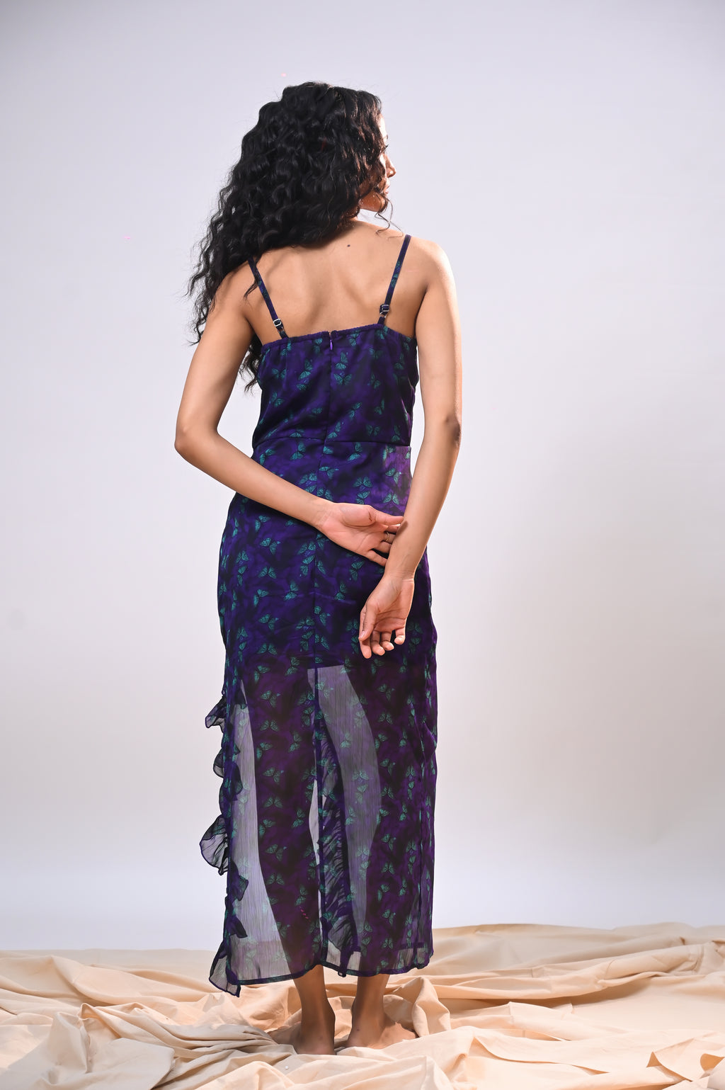 Midnight Butterfly Mesh Dress
