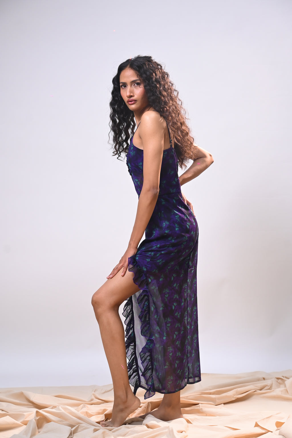 Midnight Butterfly Mesh Dress