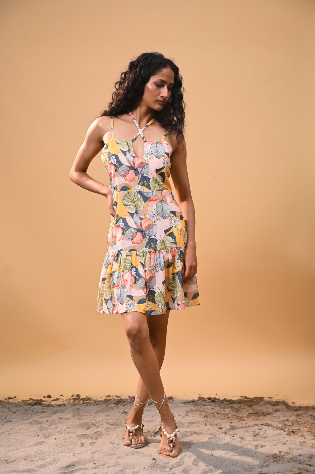 Tropical Bloom Mini Dress