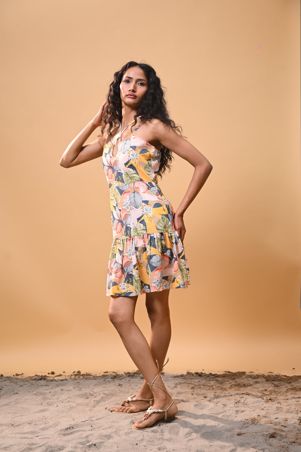 Tropical Bloom Mini Dress