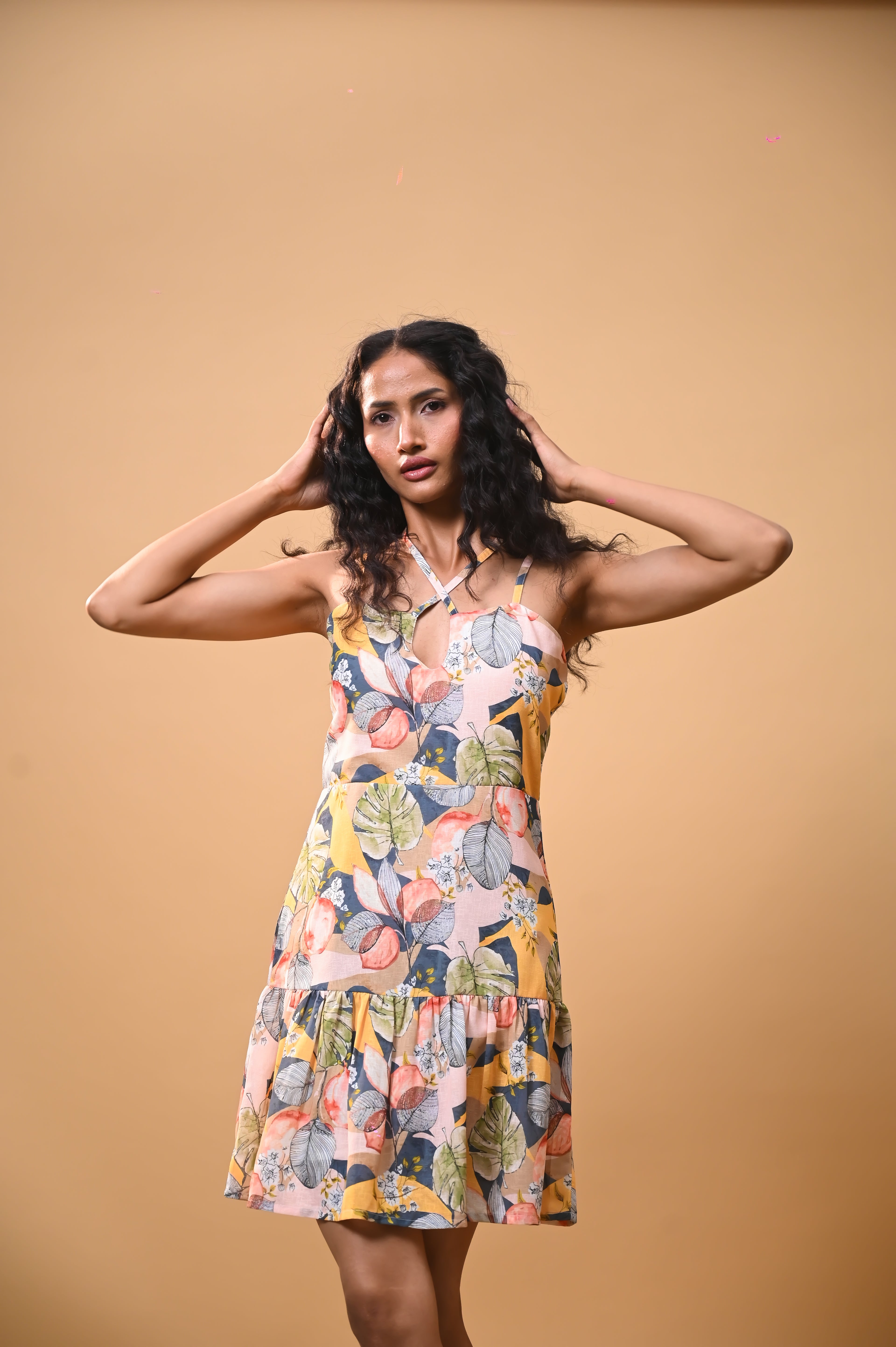 Tropical Bloom Mini Dress