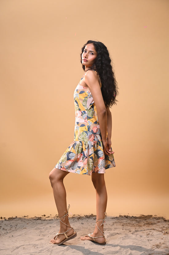 Tropical Bloom Mini Dress
