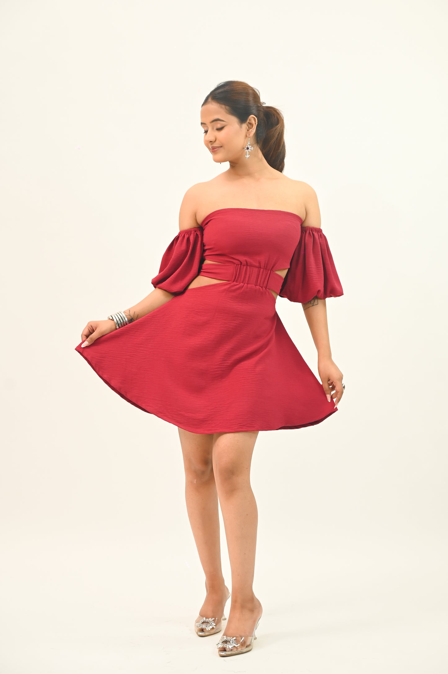 Velvet Rose Mini Dress