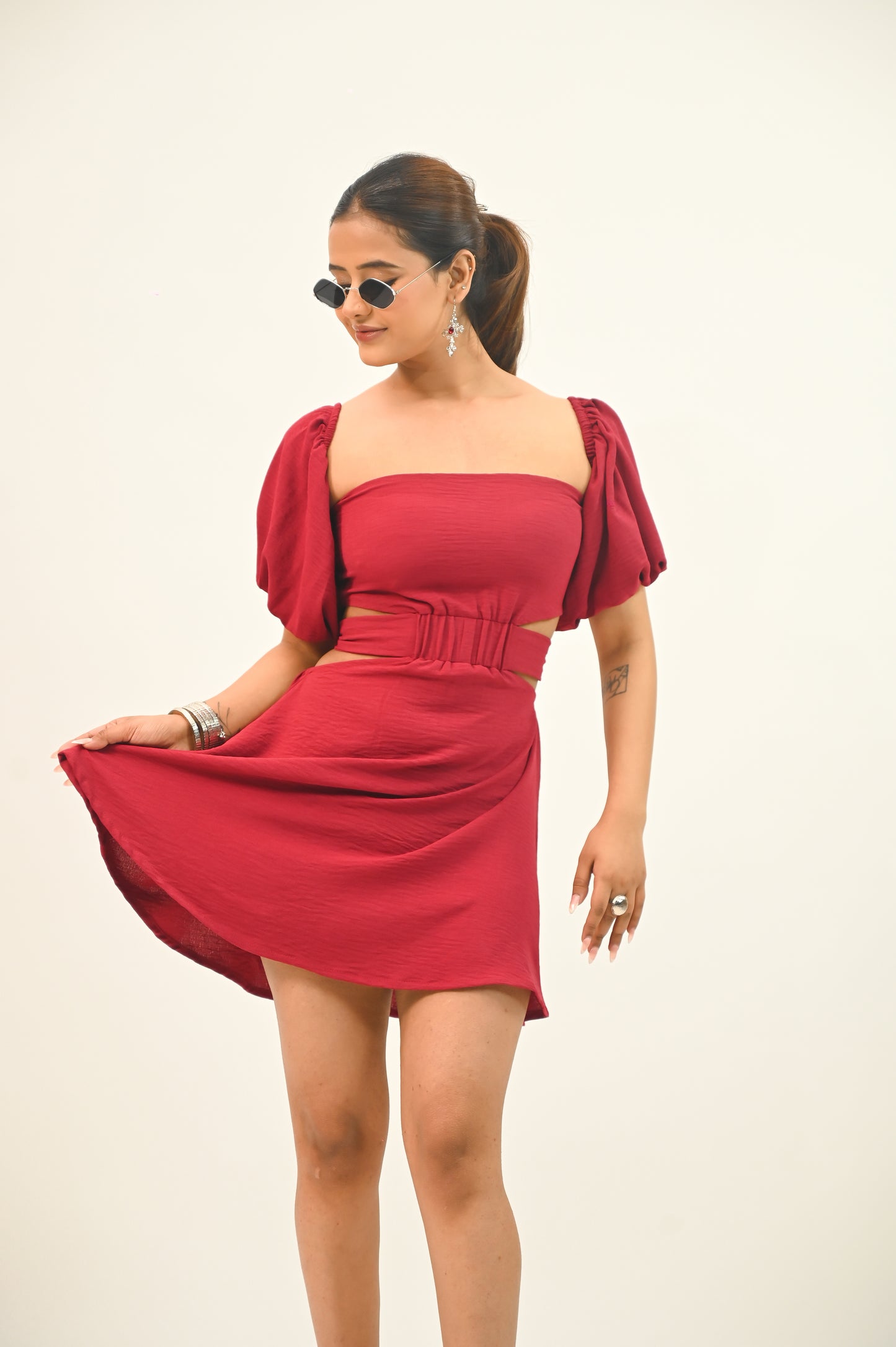 Velvet Rose Mini Dress