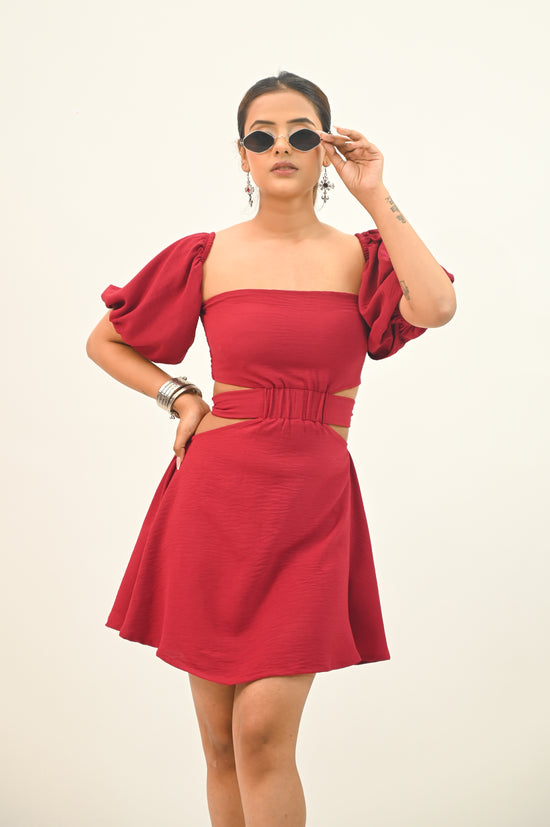 Velvet Rose Mini Dress