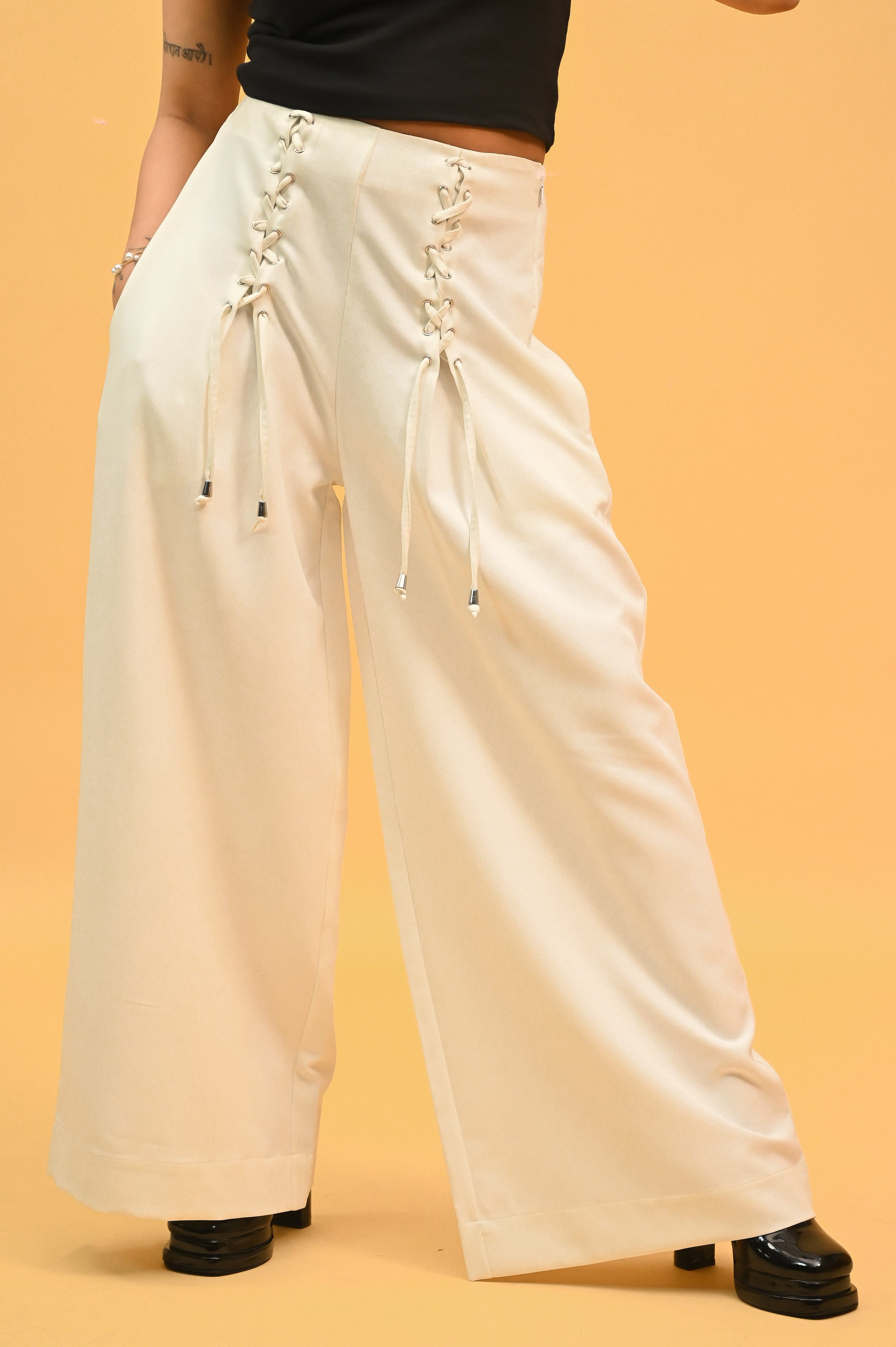 Luxe Paisley Top & Lace-Up pant Co-ord Set
