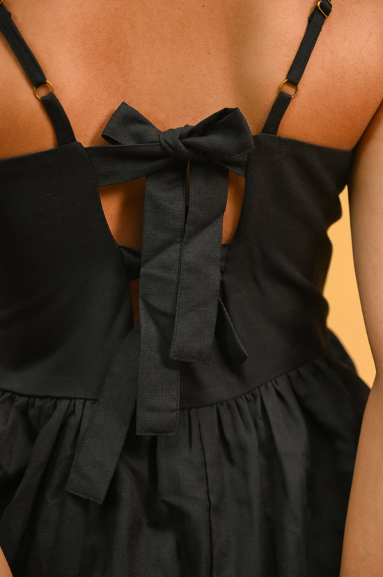 Black Mini Back Cut Out Dress