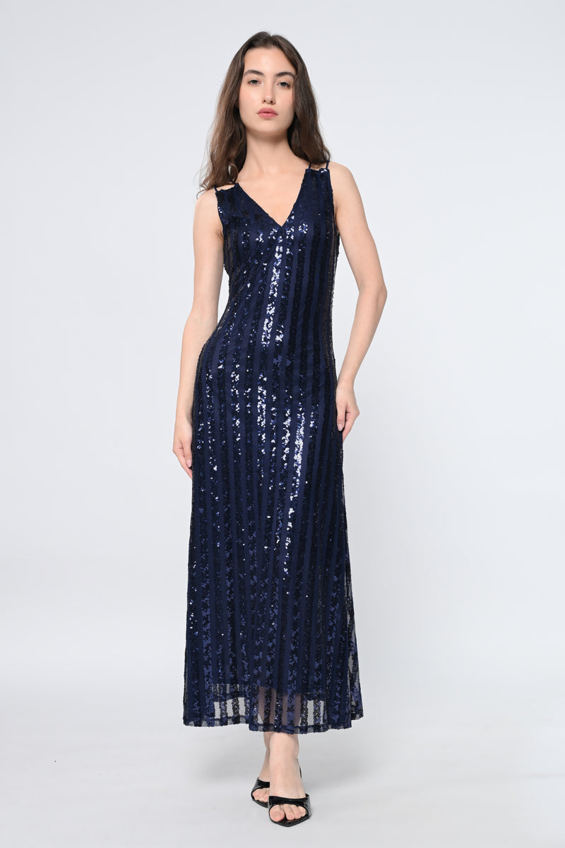 Serena Sapphire Blue Maxi Dress