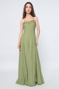Sage Ruffle Maxi Dress
