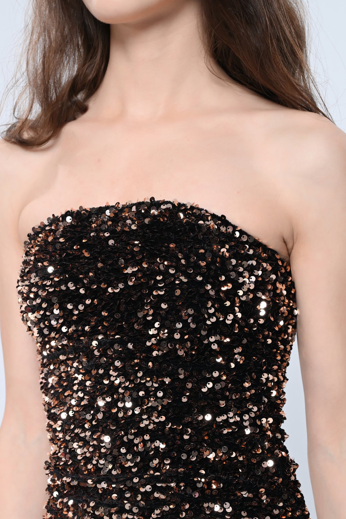 Golden Sequins Bodycon Mini Dress