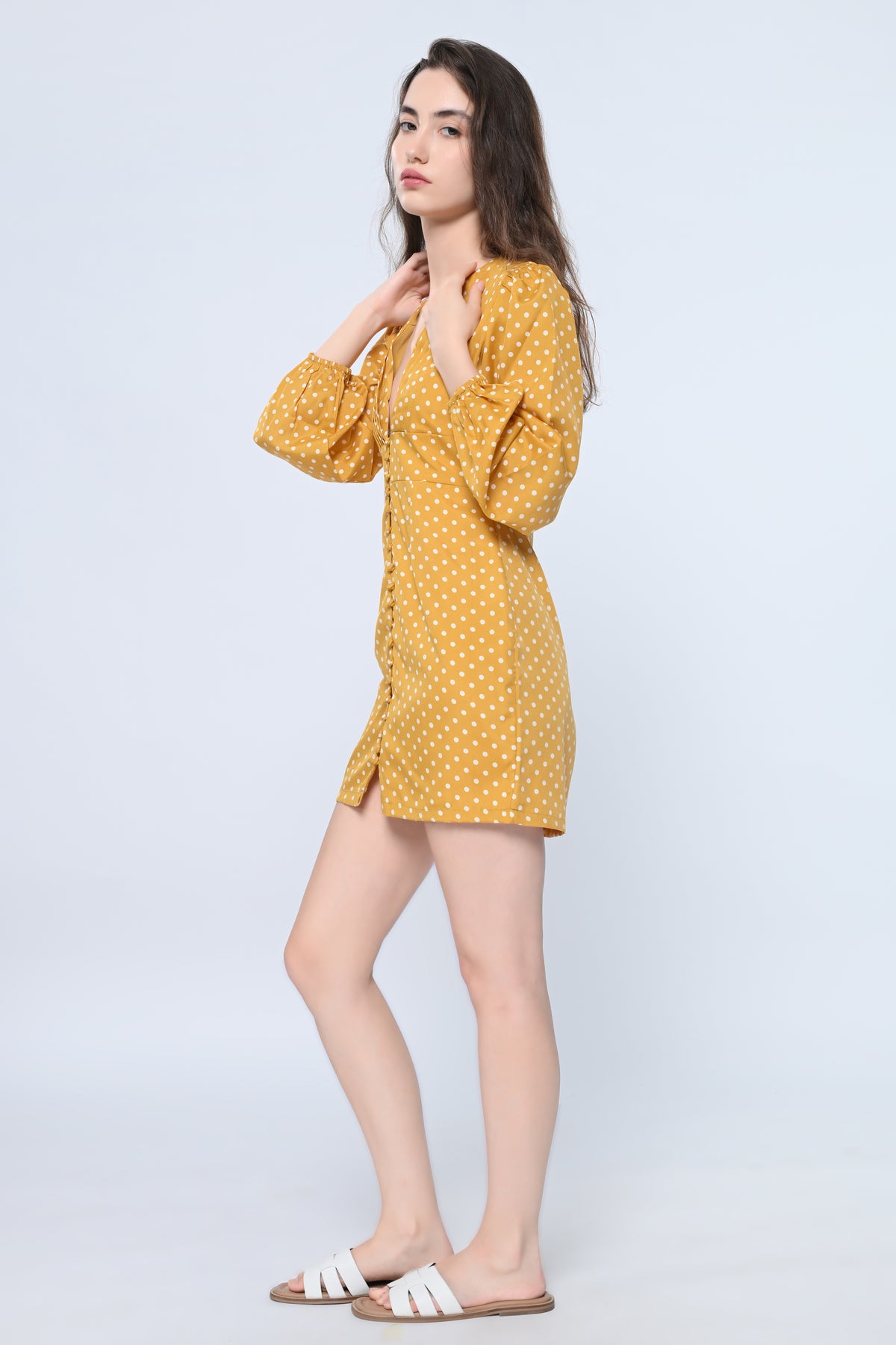Mustard Muse V-neck Bodycon Dress