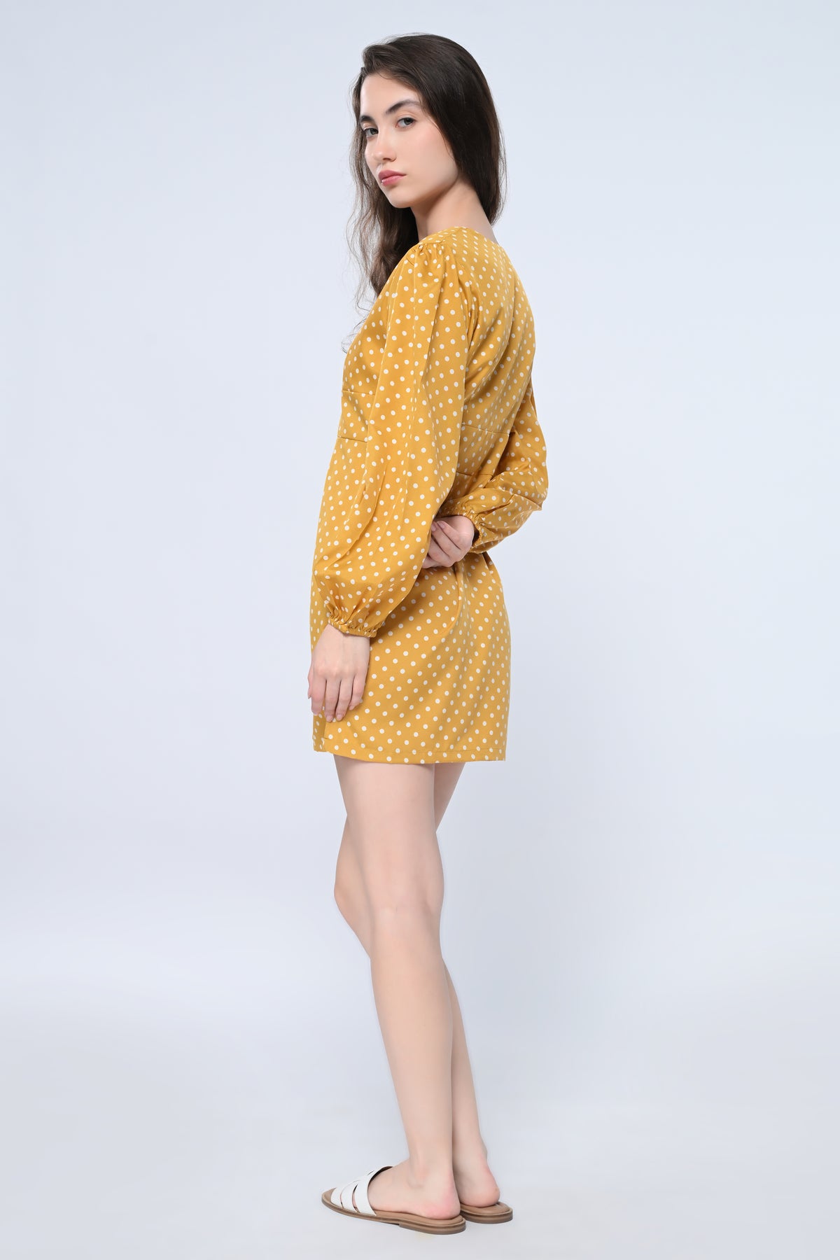 Mustard Muse V-neck Bodycon Dress