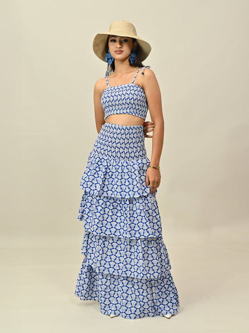 Blue Printed Co-Ord Set