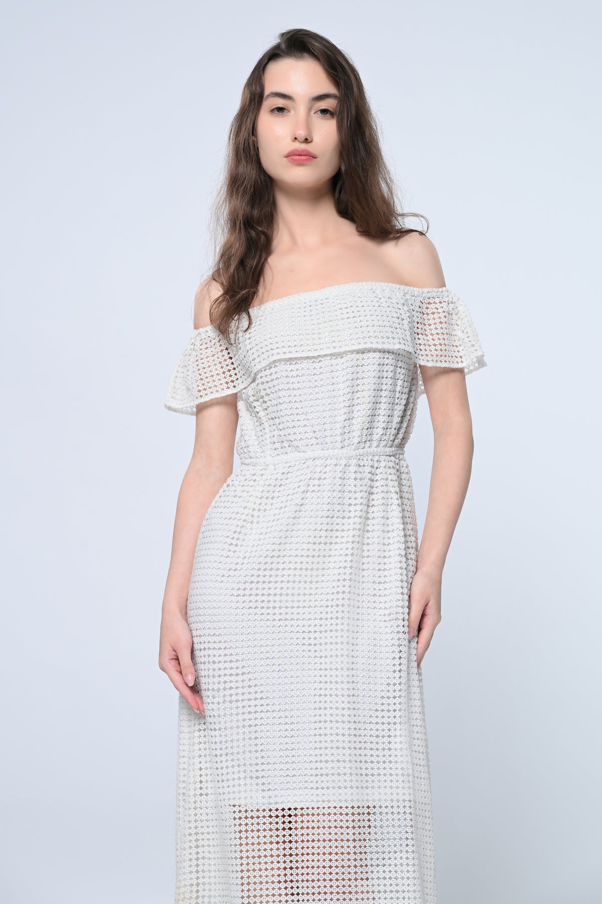 Island Glow Off-Shoulder Dress