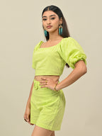 Green Schiffli Co-Ord Set