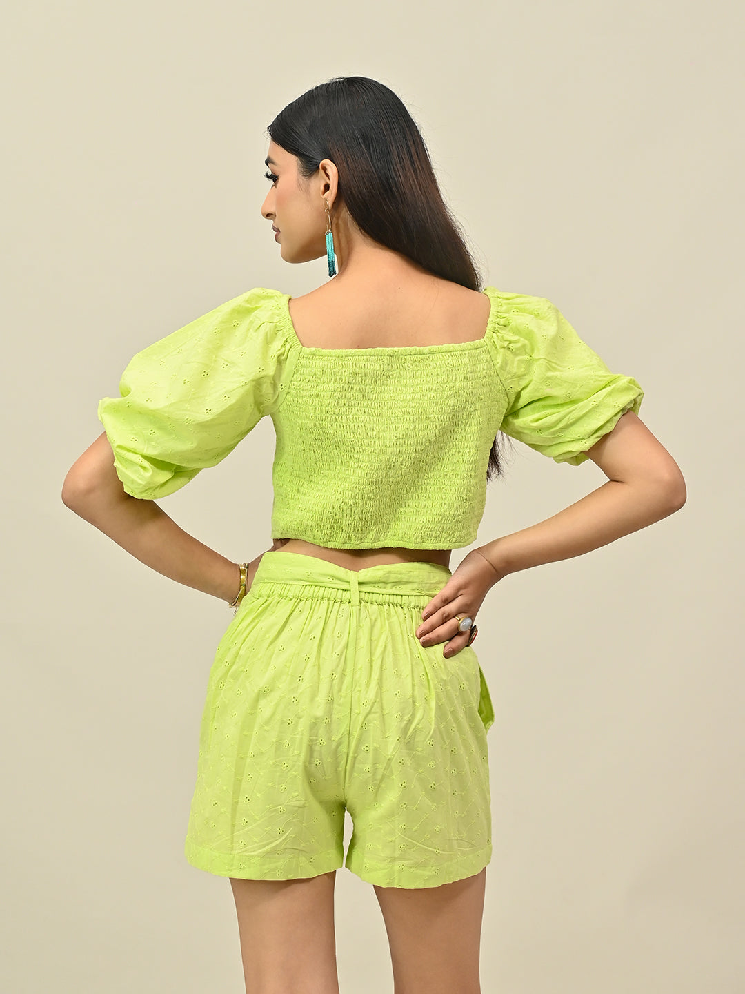 Green Schiffli Co-Ord Set