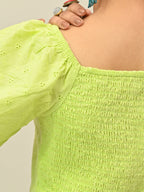Green Schiffli Co-Ord Set