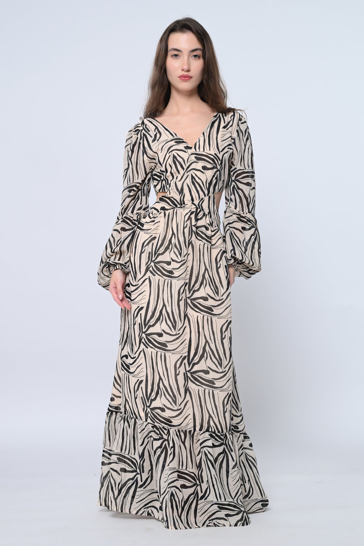 Safari Chic Maxi Dress