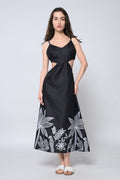 Black Paradise Elixir Midi Dress