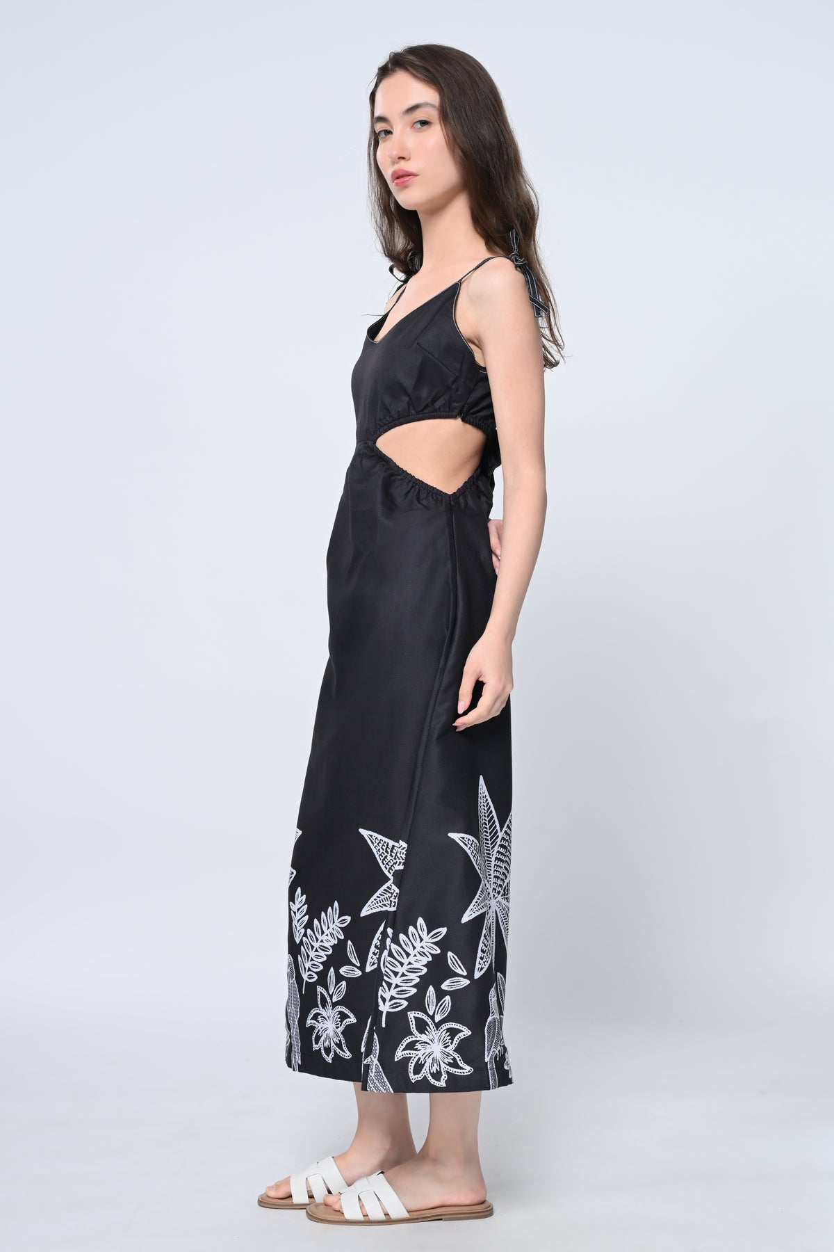 Black Paradise Elixir Midi Dress