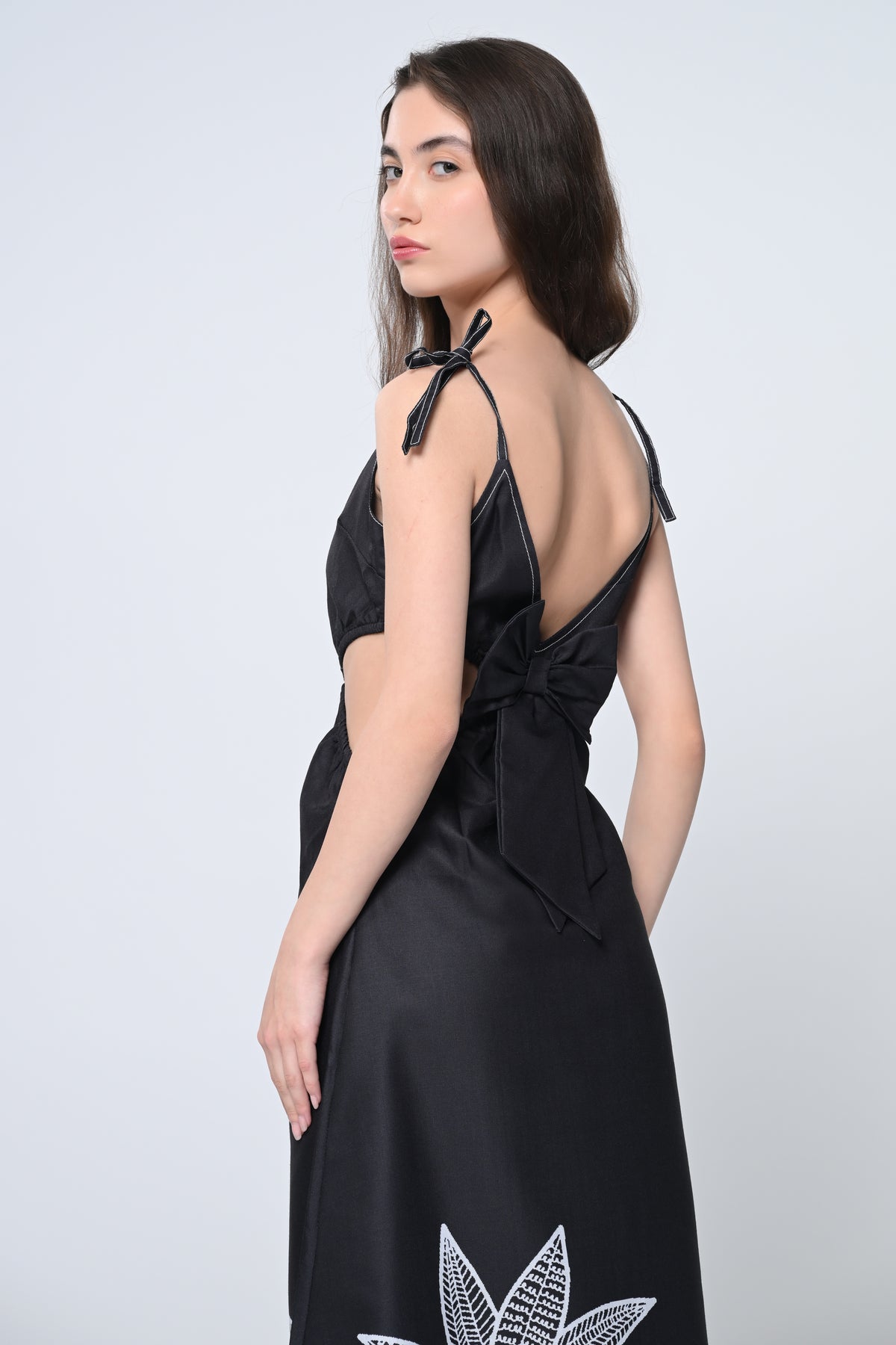 Black Paradise Elixir Midi Dress