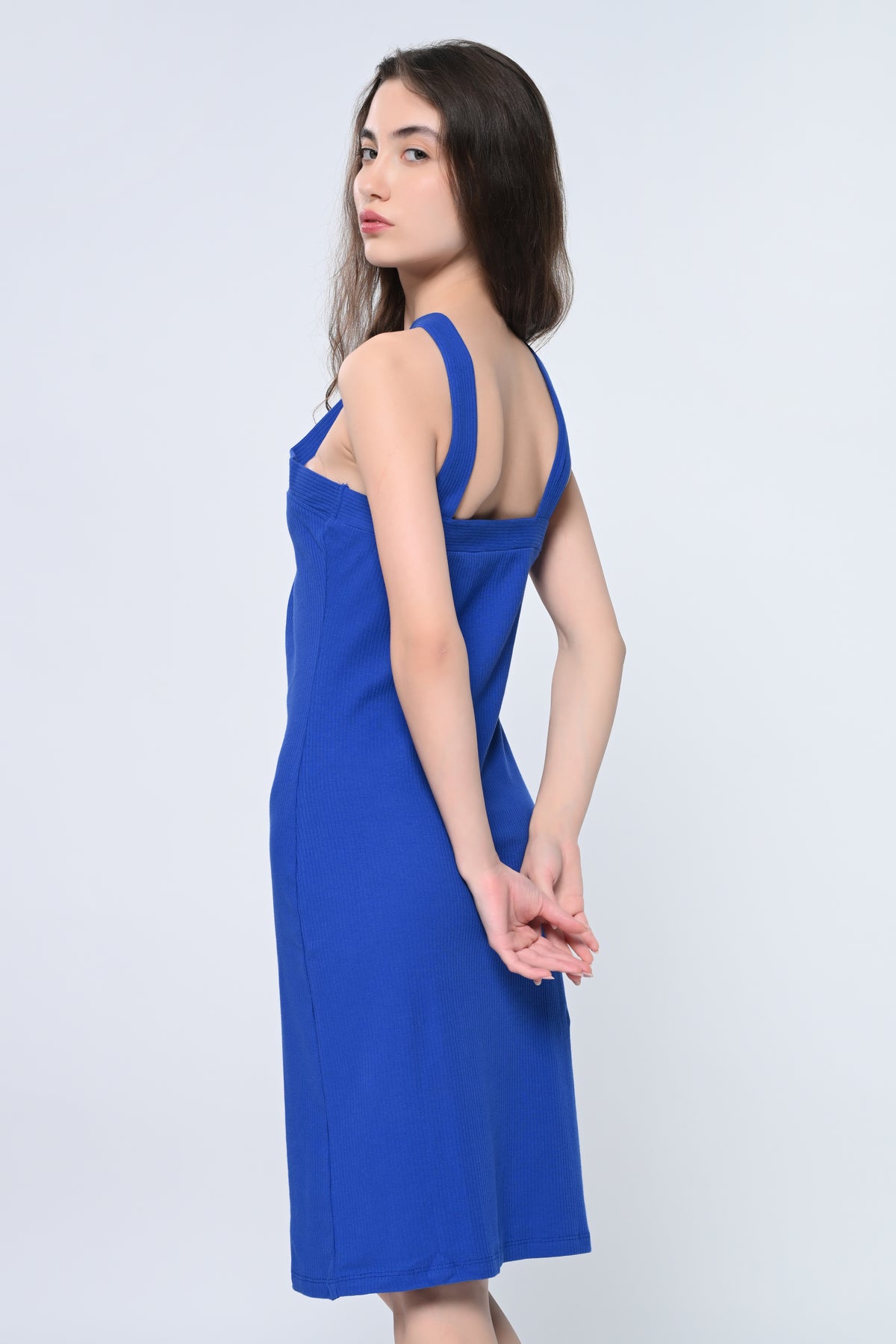 Cross Neck Bodycon Midi dress