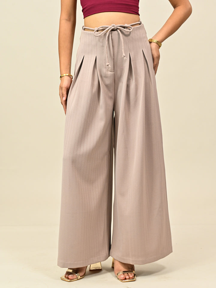 BEIGE DRAWSTRING PANT