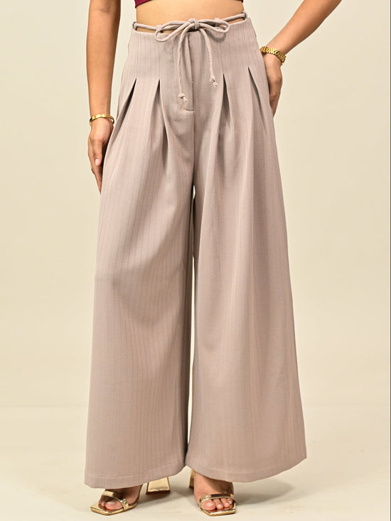 Modern Muse Printed Crop Top & Wide-Leg Pants Co-Ord Set
