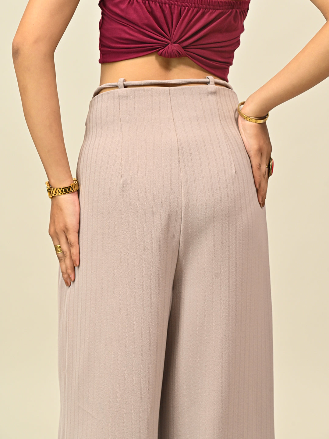 Beige Drawstring Pant