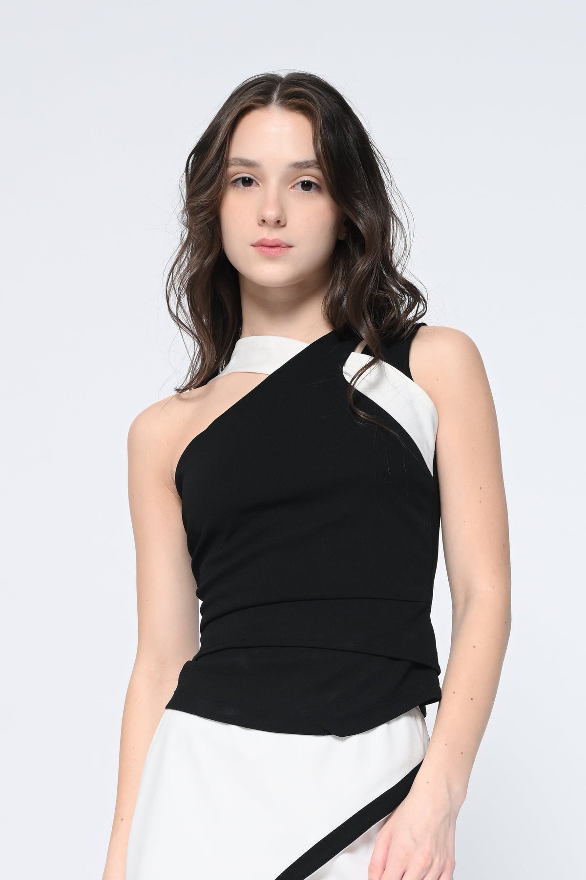 Black Front Cris Cross Top