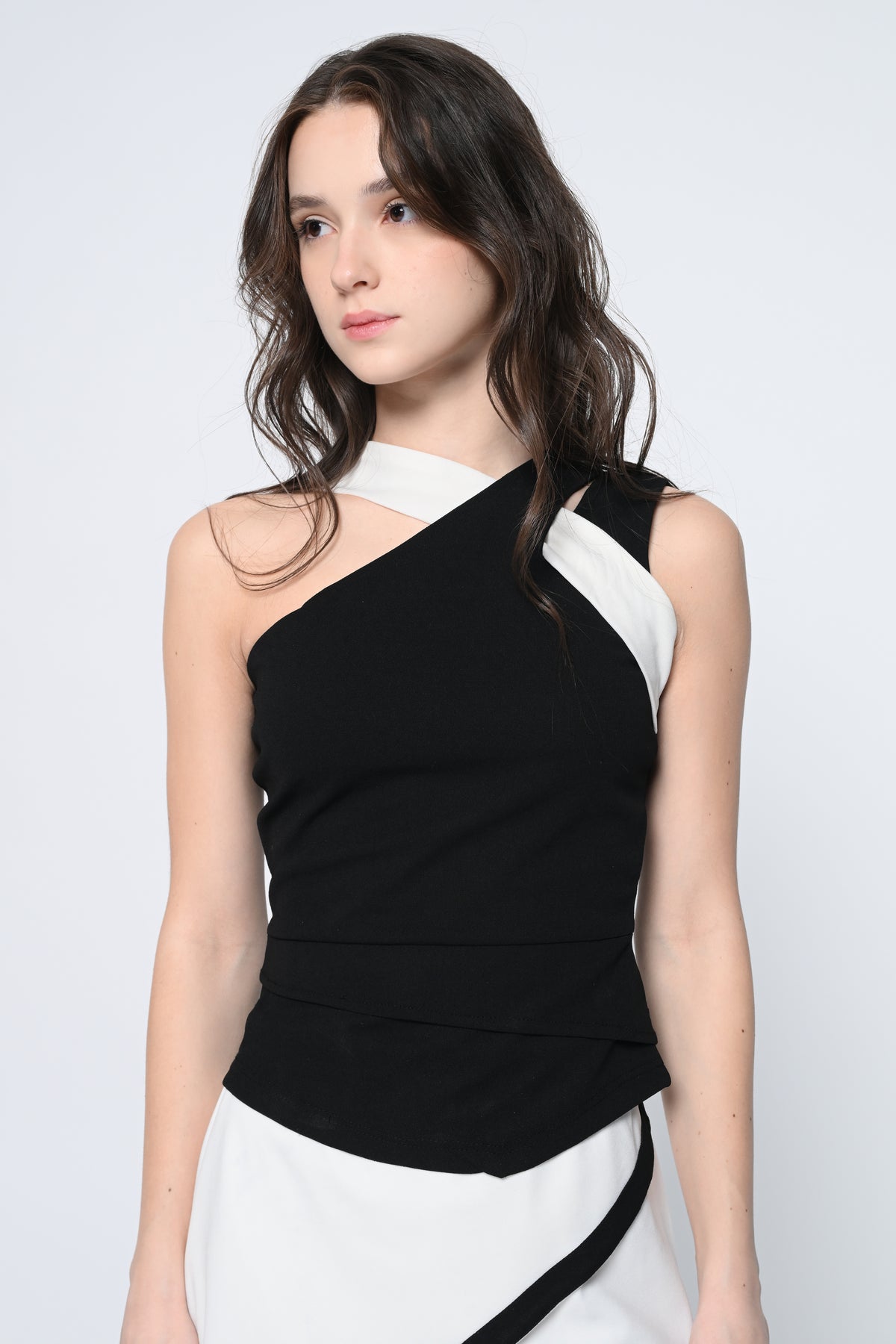 Black Front Cris Cross Top