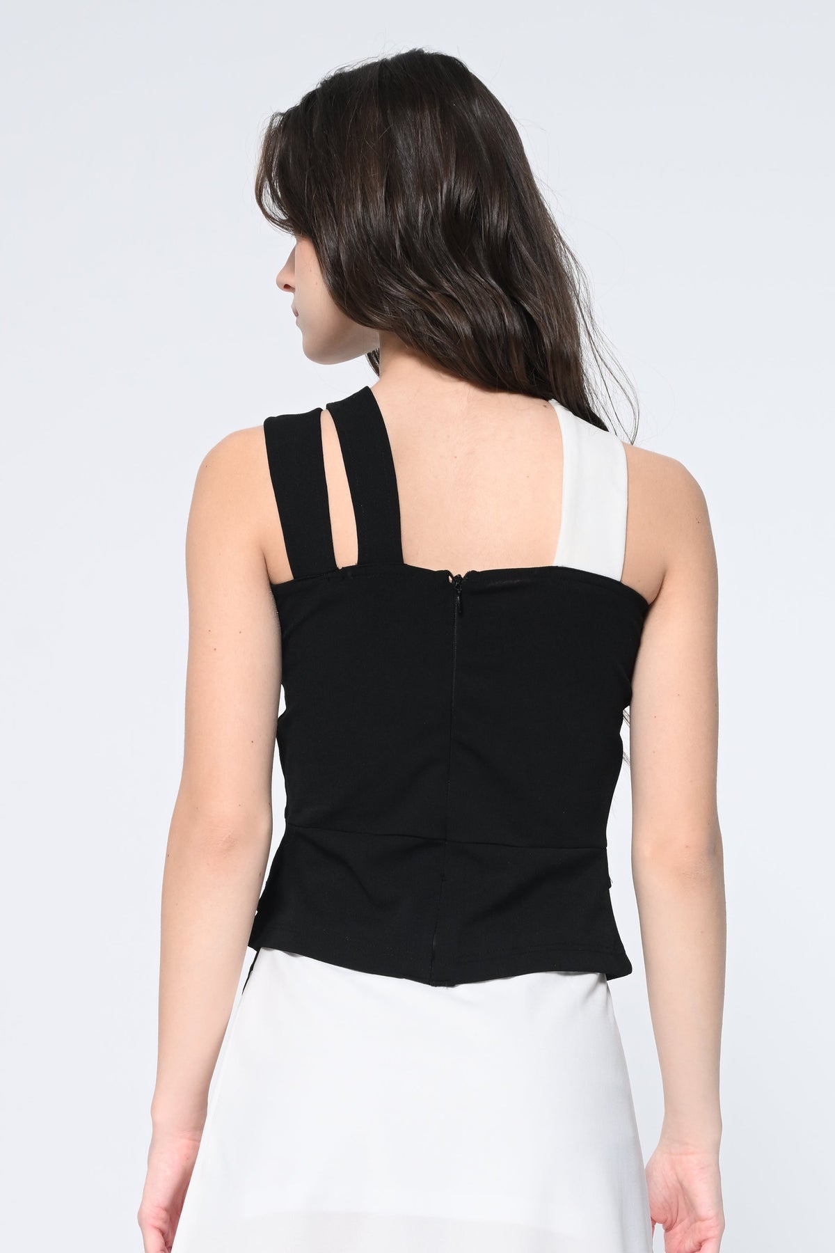 Black Front Cris Cross Top