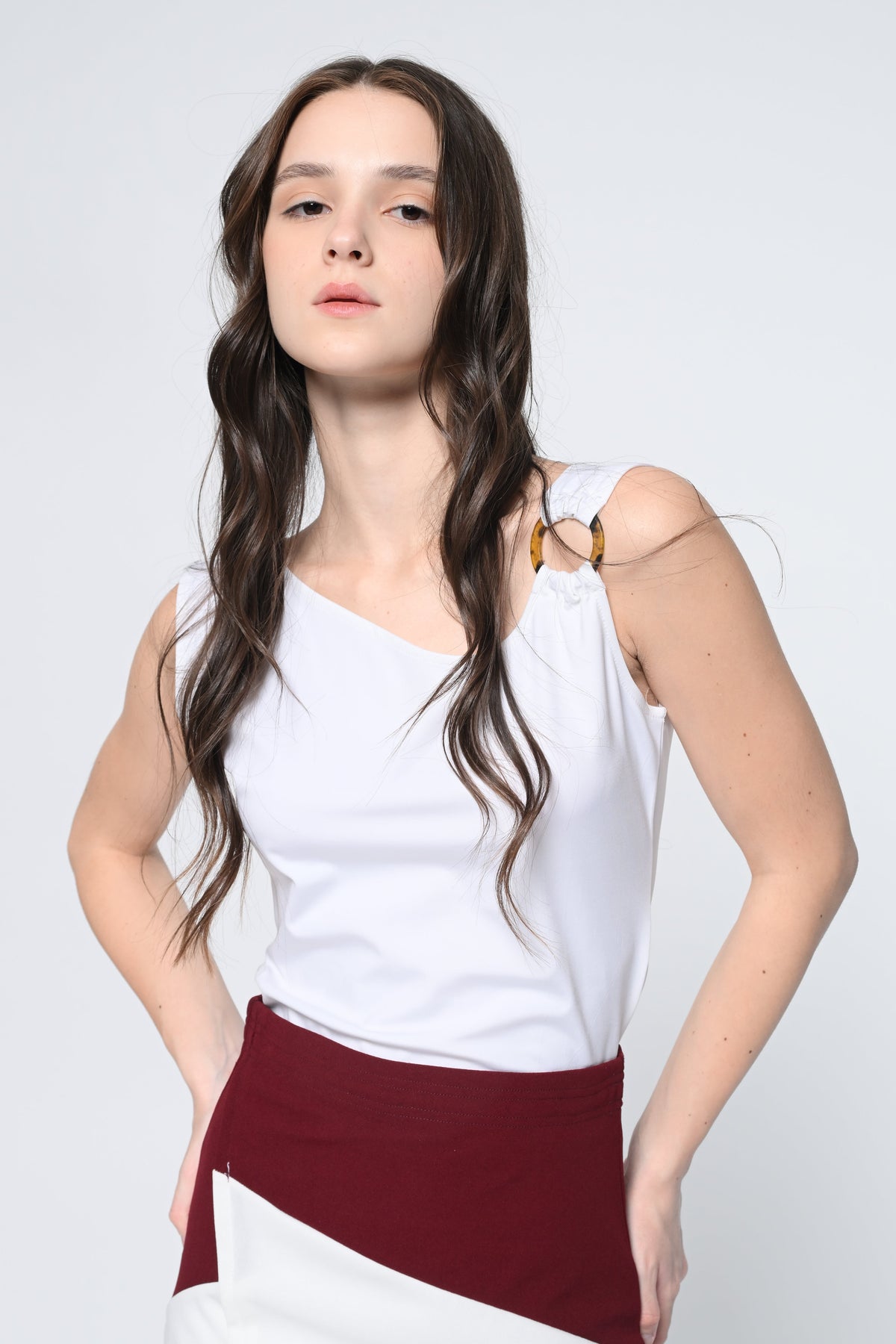 White Buckel Top