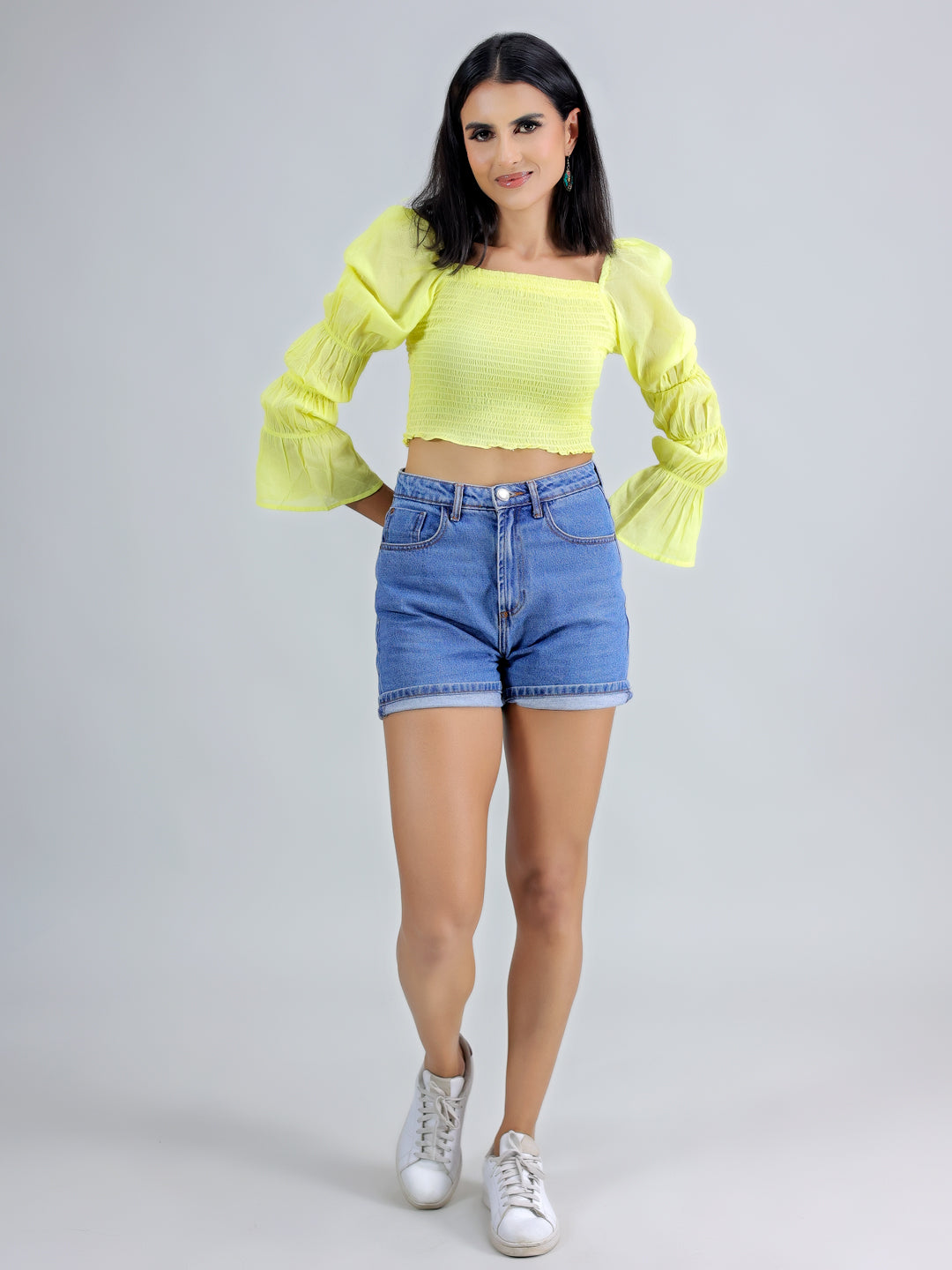 YELLOW CROP TOP