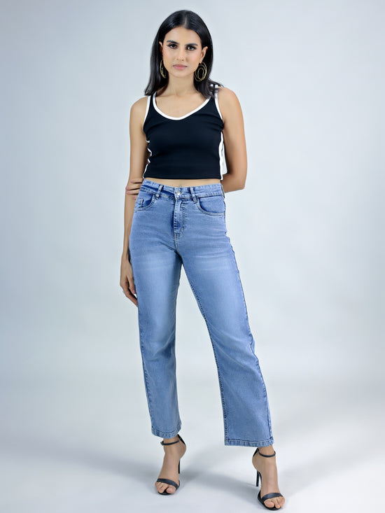 Light Blue Basic Five Pocket Jeans