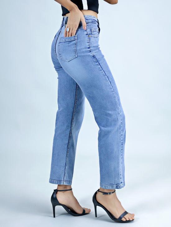 Light Blue Basic Five Pocket Jeans