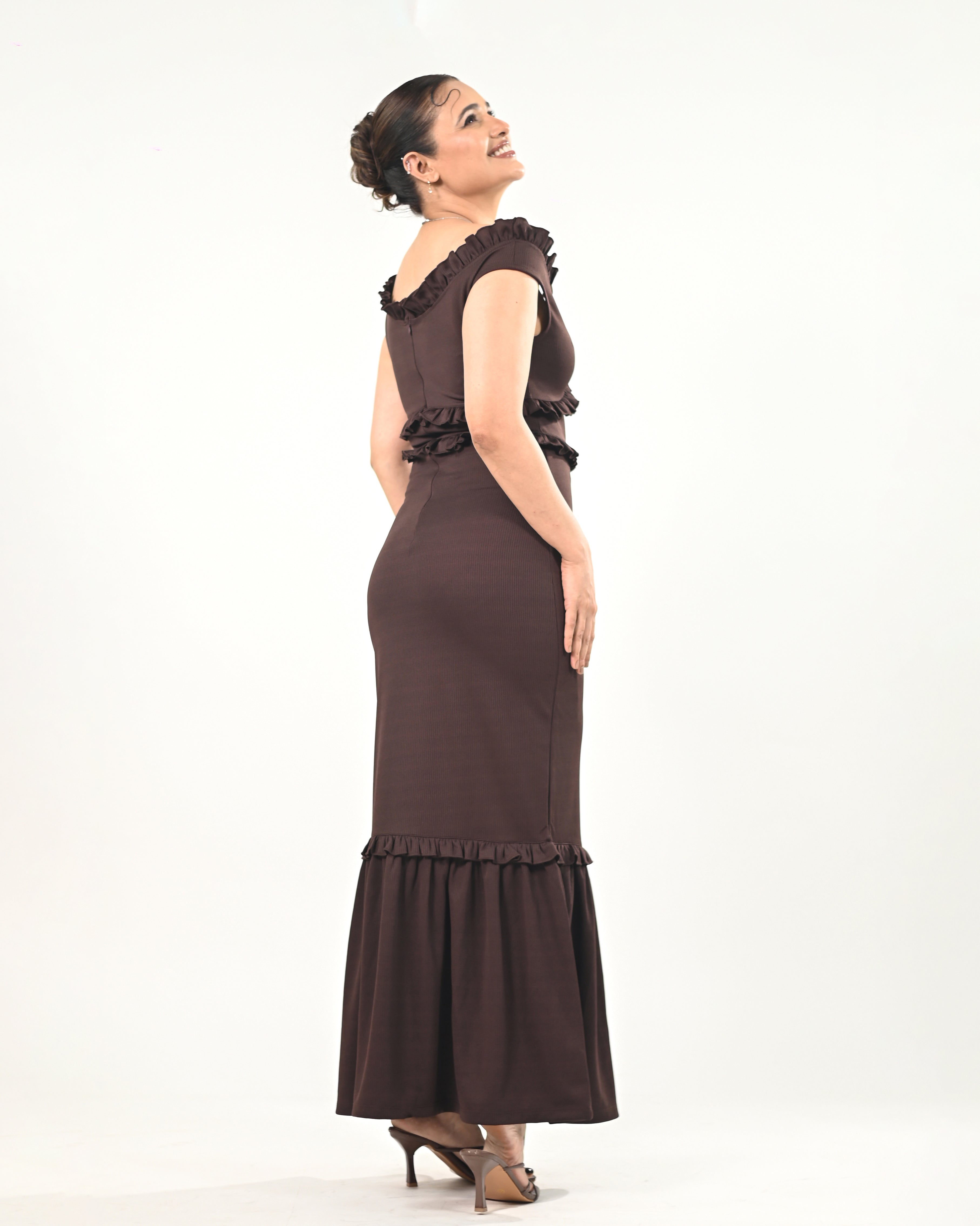 Eternal Grace Off Shoulder Dress