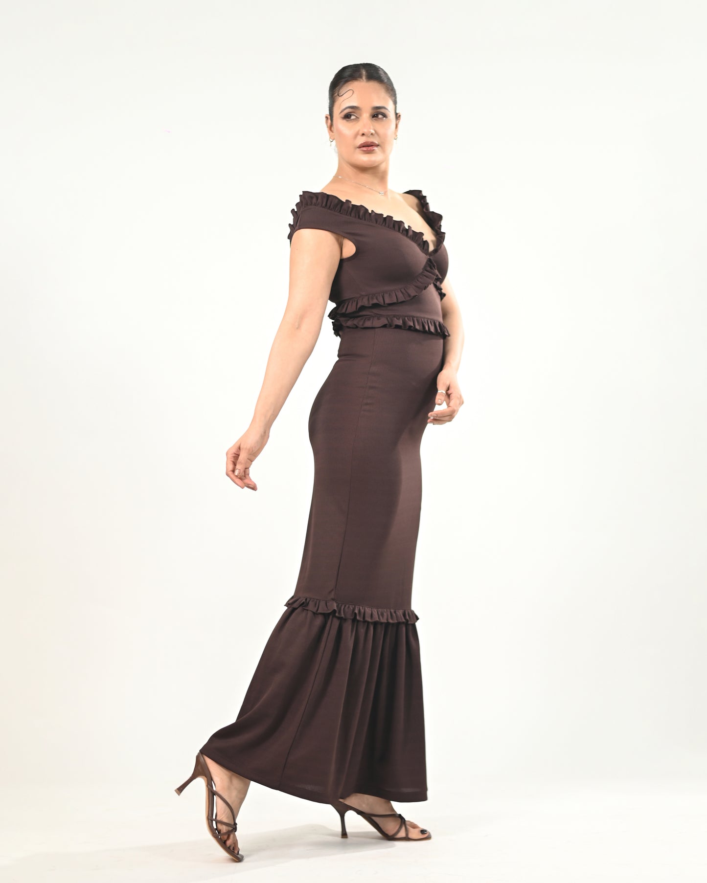 Eternal Grace Off Shoulder Dress