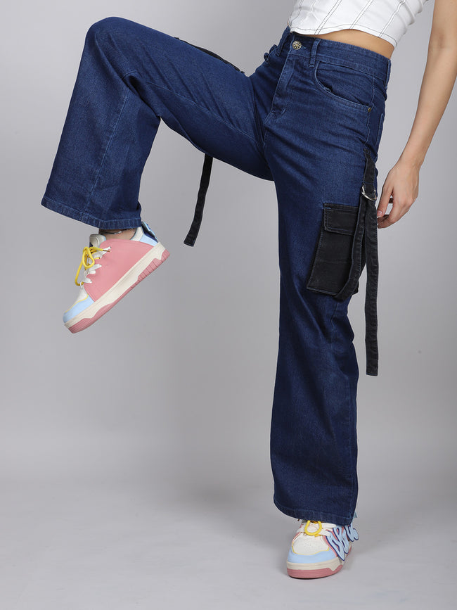 Side Pocket Blue Denim Jeans Main Image