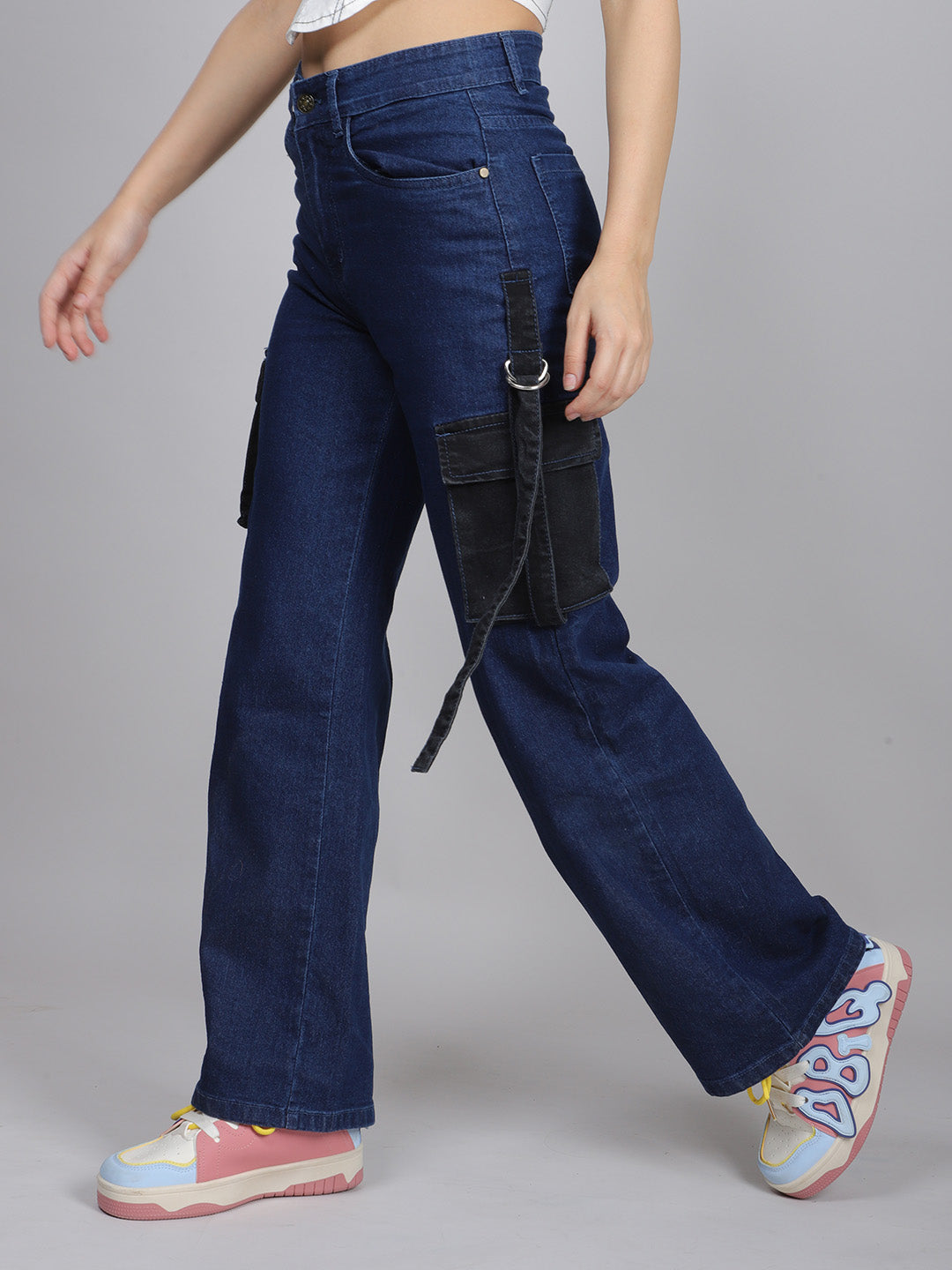 Side Pocket Blue Denim Jeans