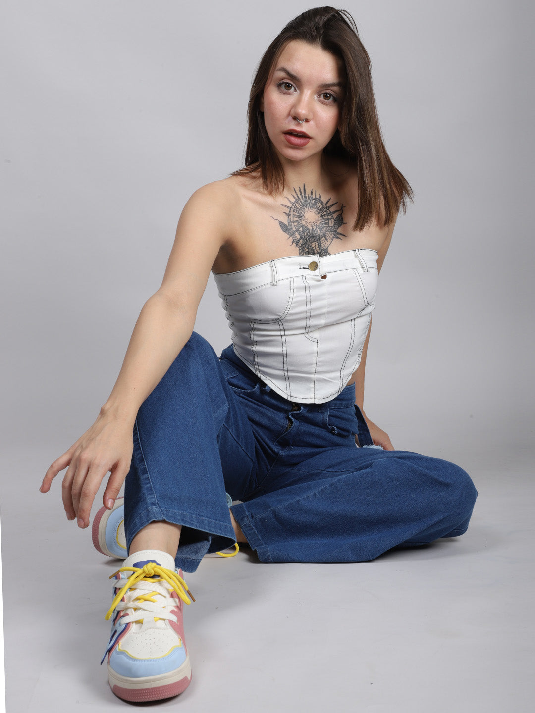 Blue Side Pocket Denim Jeans