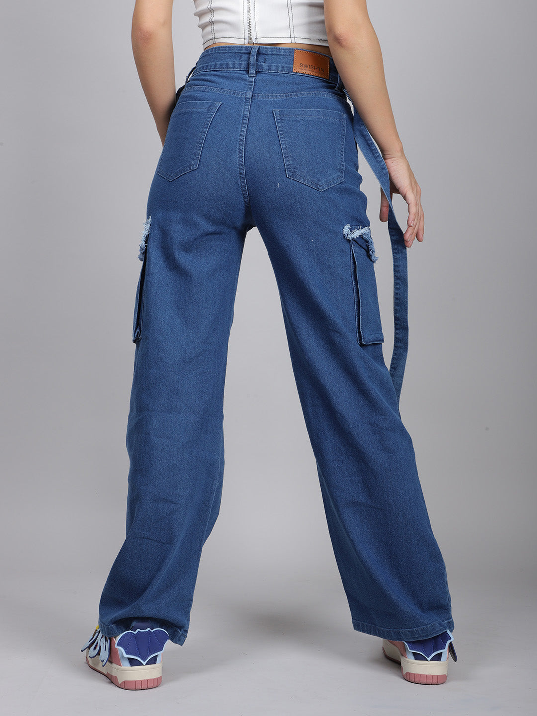 Blue Side Pocket Denim Jeans