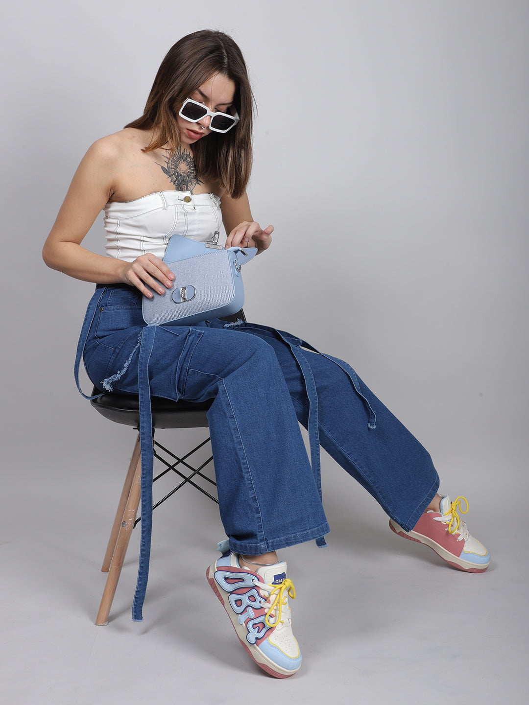 Blue Side Pocket Denim Jeans