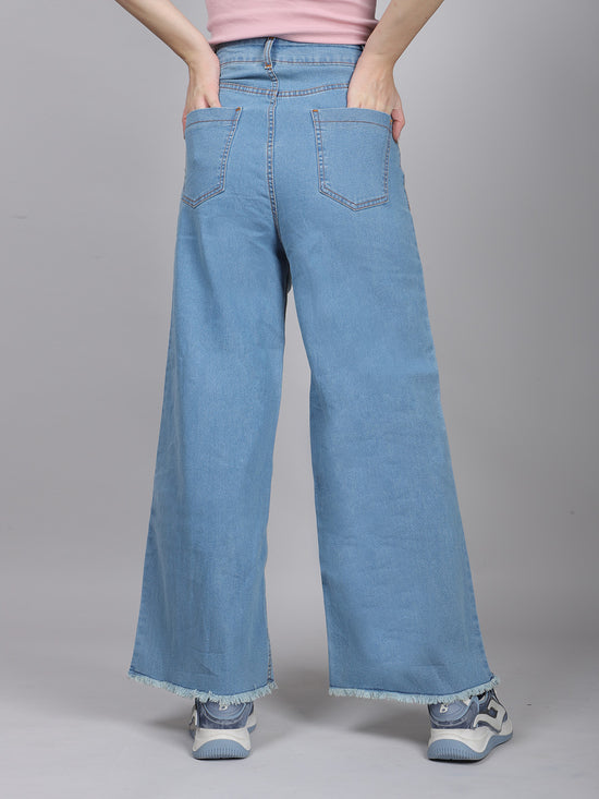 Light Blue Bone Pocket Straight Fit Jeans