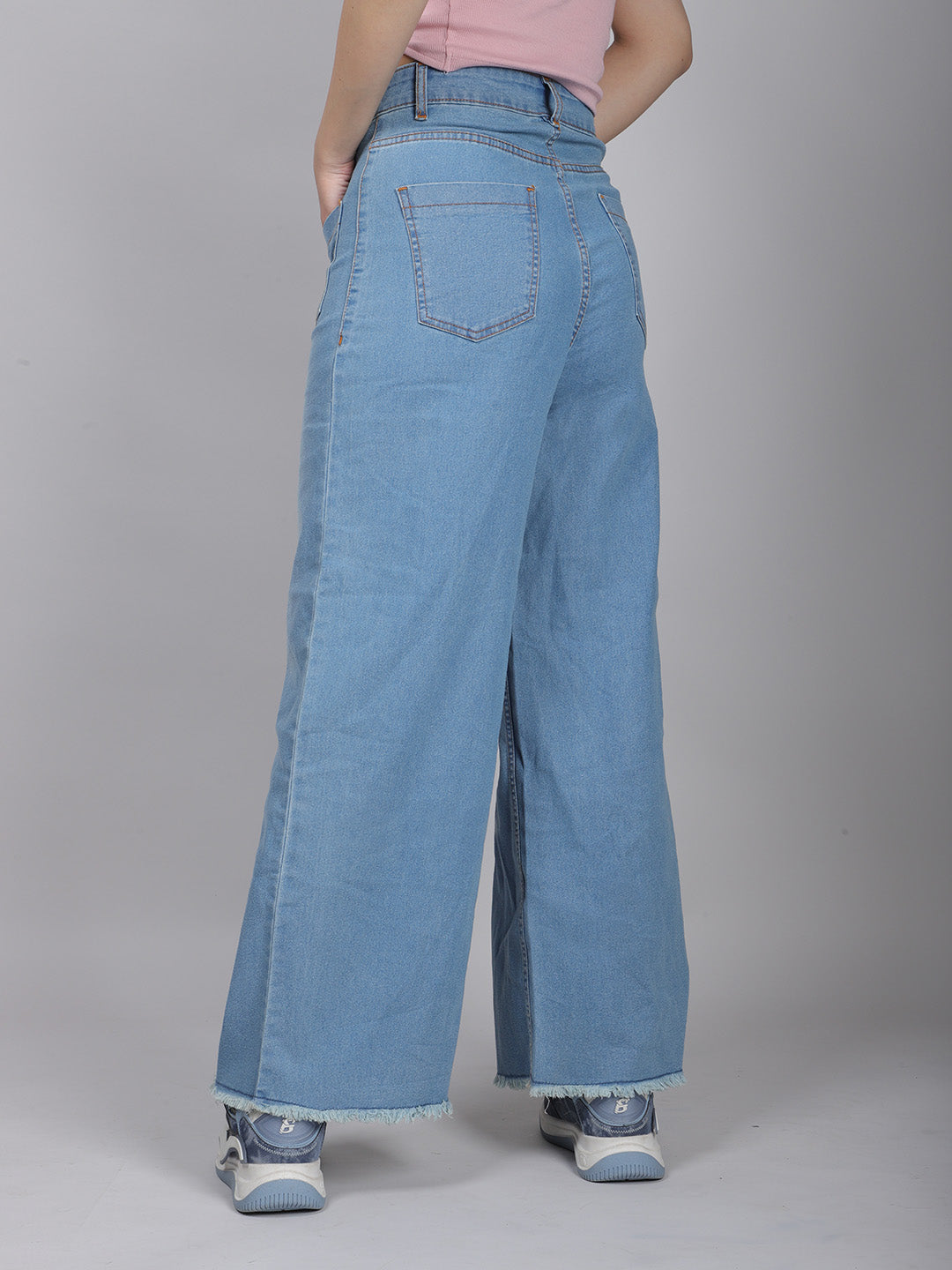 Light Blue Bone Pocket Straight Fit Jeans