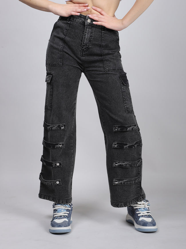 Cargo Six Pocket Denim Jeans Hover Image
