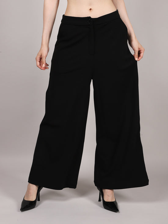 Black Parallel Trousers