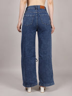 Denim Bowknot Wide Leg Jeans